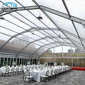China Commercial Clear Roof Wedding Tent Polygon Arched Aluminum Alloy Frame wholesale
