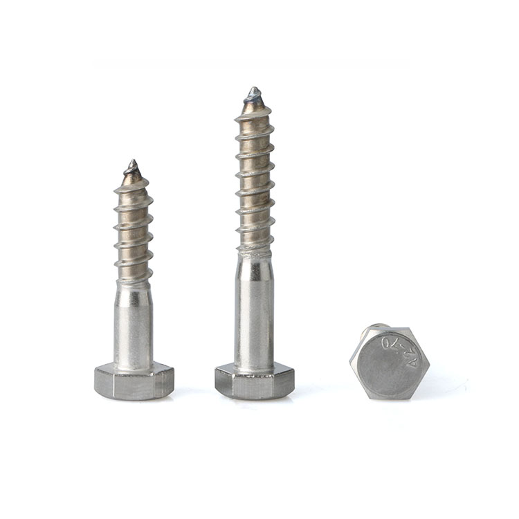 DIN 571 M2 M4 M8 Hex Head Screws For Wood , Self Drilling Wooden Bed Screws
