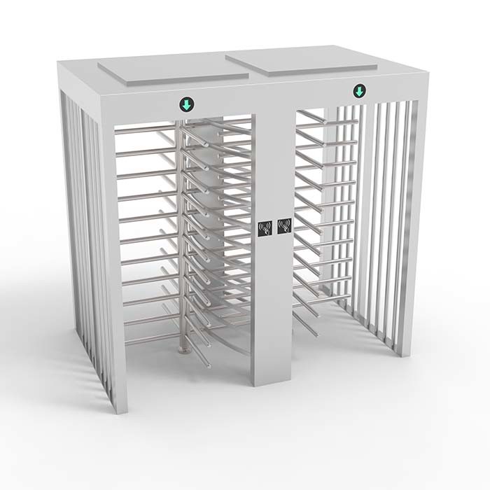 Full Height Turnstile SS304 Sliding Barrier Gates With IC Card Reader