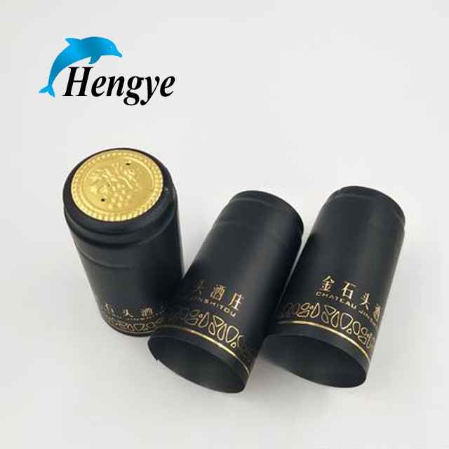 pvc heat shrink cap seal for wine bottle, pvc shrink capsules PVC wine caps for red wine bottle in red color