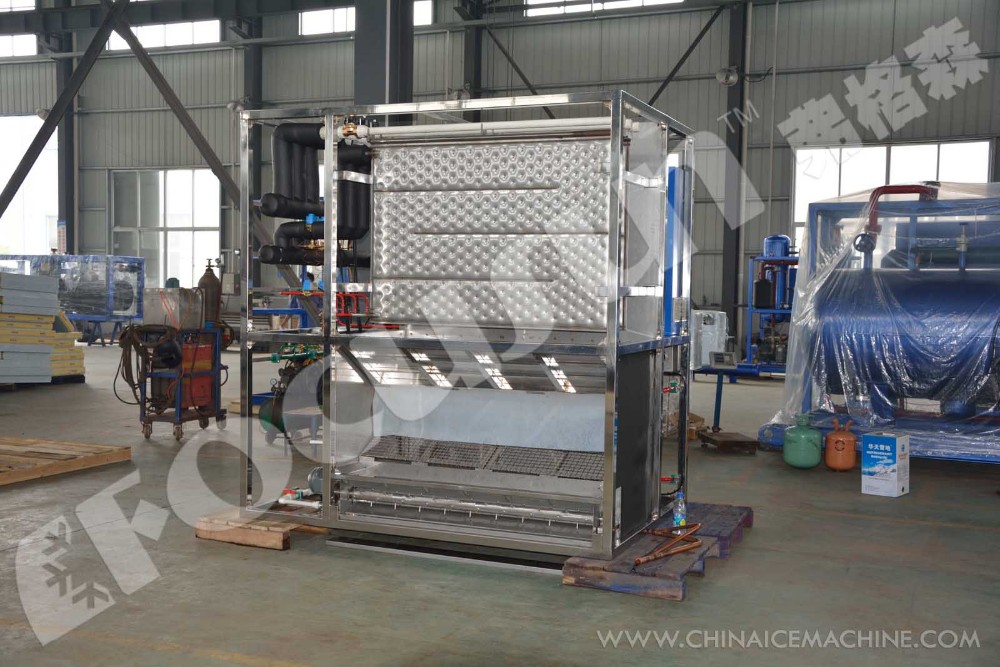 Brine System Block Ice Machine 1 Ton/Day With Ice Crusher And Water Cooling System