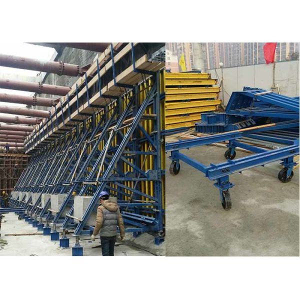 Metro Station Single Sided Concrete Wall Forms With Triangle Supporting Frame