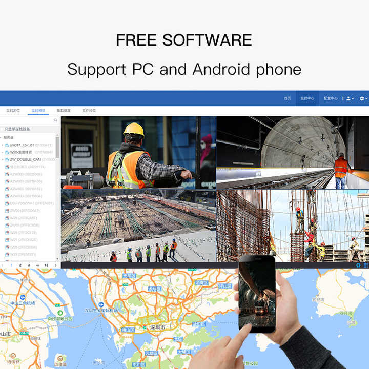 AR Glass 4G Helmet Camera AI Interaction GPS Live Video Geo-Fencing EIS Wireless Transmission Construction Site