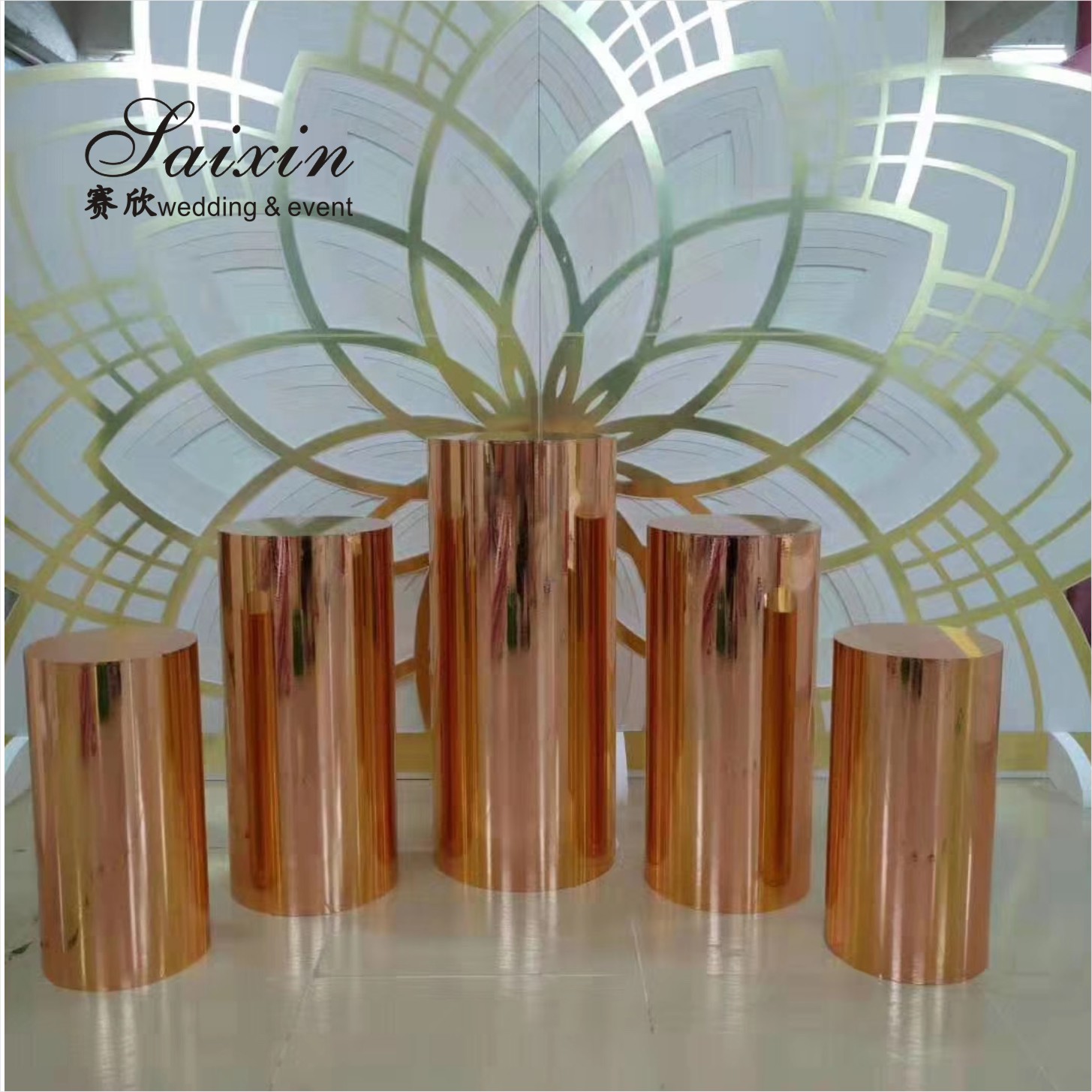 Wholesale luxury golden stainless steel chuppah wedding furniture for event