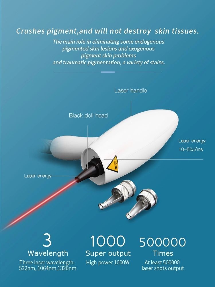 1064nm/532nm OEM Q Switch Laser Tattoo Removal For Eyebrow Embroidery