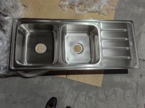 China Double Drop In Drainboard Sink Commercial Kitchen Sink With Drainboard wholesale
