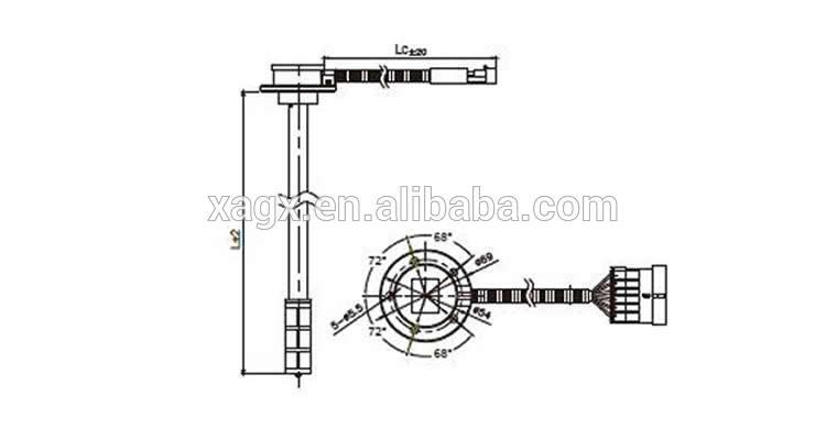 Customized KCF406 series water tank level switch for measuring the water level in automotive water tanks