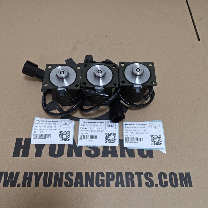 Excavator Parts Solenoid Assy 708-2L-25190 7082L25190 For PC600 PC650 PC750 PC750SE