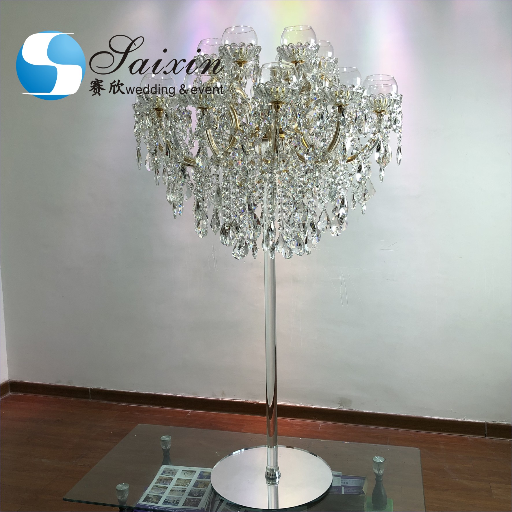 ZT-322 Modern design high quality 27 arms metal tall candelabras for wedding centerpieces