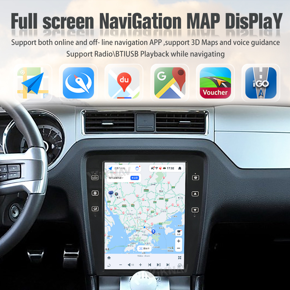 Android 13 Car Radio GPS Navigation For Ford Mustang Multimedia Player 09-13