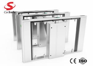 China Stainless Steel Retractable Flap Barrier Tempered Glass Swing Door wholesale