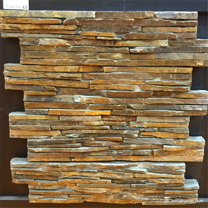 Natural Stone Cement Backed Stone 3D Decoration Wall Panel Corrosion Resistant