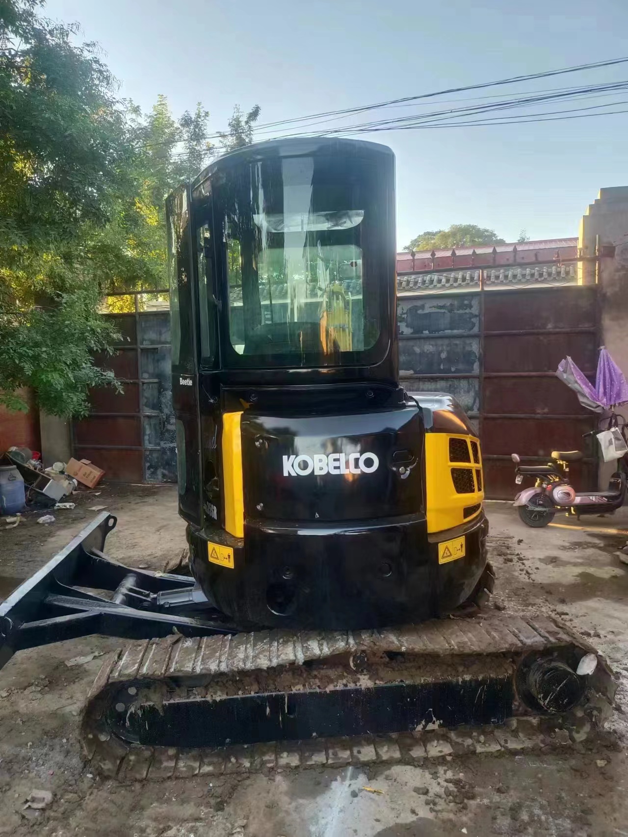 Yellow Paint Used Mini Excavator Used Sk35 Kobelco Sk35sr 3.5 Ton