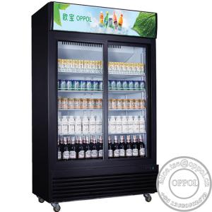 China OP-A401 Pure Copper Condenser Stable Cooling Supermarket Glass Door Fridge wholesale