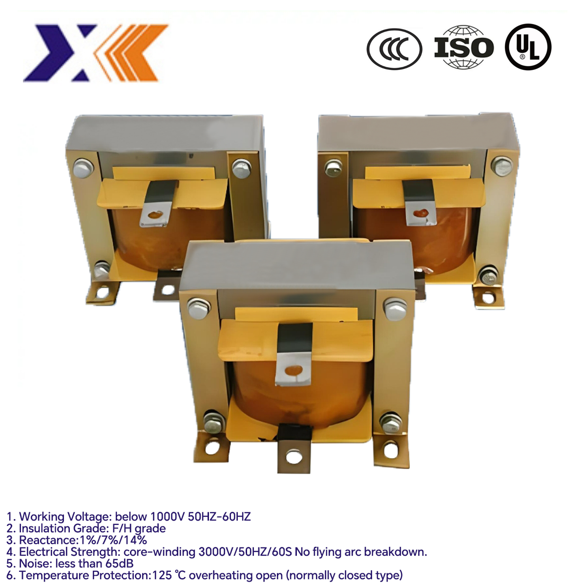 Automatic Grade Automatic 15kw 50A ROCL 1%-50/18 AC Output Reactor for Medical Devices