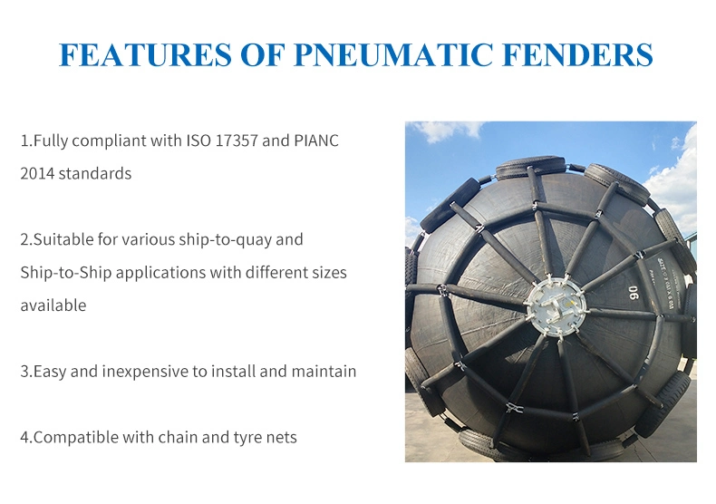 Marine Parts Ship to Ship 50kpa Pneumatic Yokohama Fender 2.5 X 5.5
