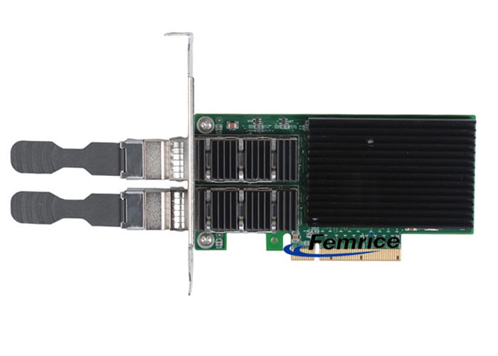 Femrice 40Gbps Dual Port Gigabit Ethernet PCIe x8 Server Adapter Intel X710 Gigabit Controller Network Interface Card