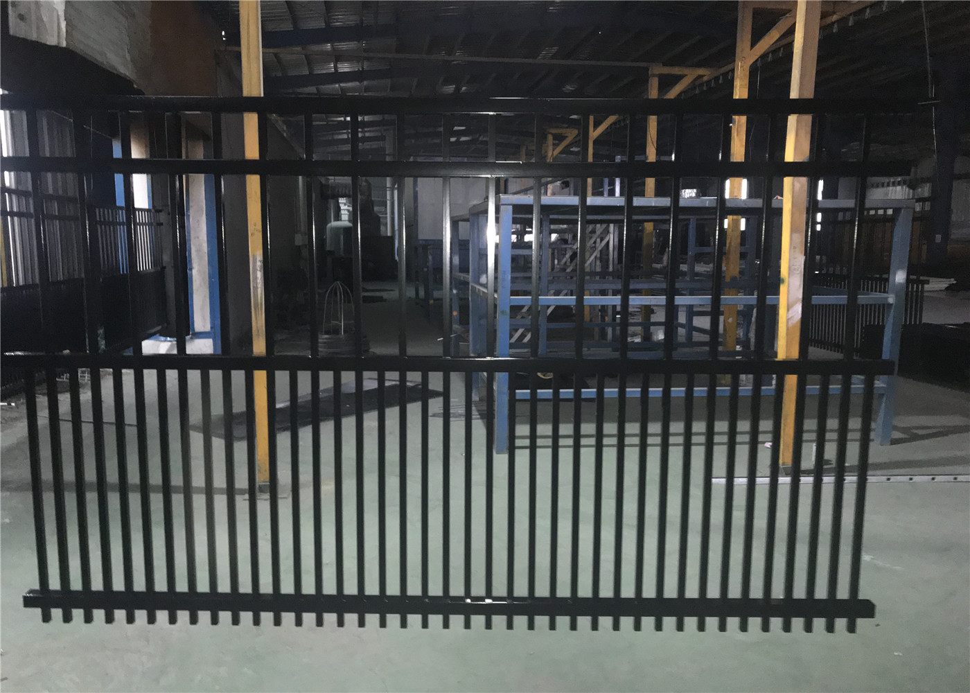 Garrison Fencing Panels 2.4m*2.4m width Upright picket 15 pieces Spacing 130mm Rail 40mm wall thickness 1.6mm