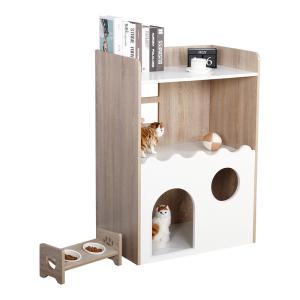 China ODM Sustainable Indoor Wooden Pet House Cat Den With Storage wholesale