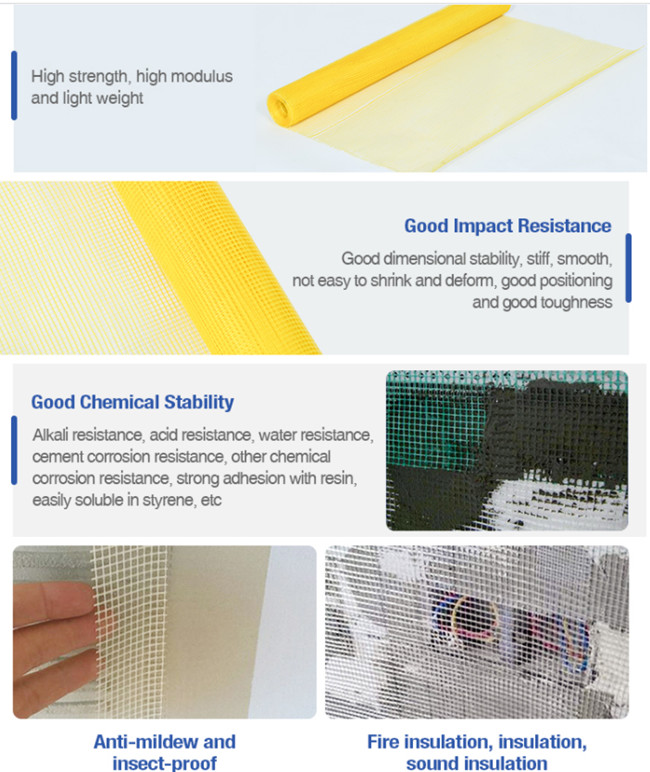 Waterproof Reinforcement Fiberglass Wire Mesh Fabric With 20x10 Mesh