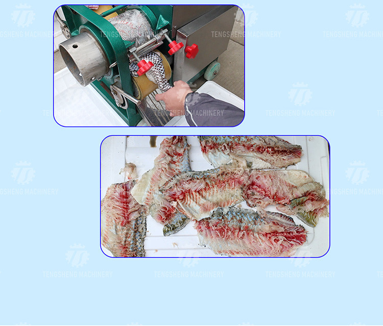 Stainless Steel Mackerel Fish Meat Picker To Thorn Separator Hot Fish Processing Machine