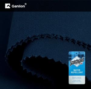 China Navy Polyester Cotton Water Repellent Fabric 280 GSM Anti Winkle wholesale