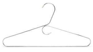 China 16 Inch Chrome Wire Hangers With Accessory Hook wholesale