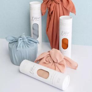 China Clothing Paper Tube Packaging With Window Printing Shirts Underpants Cylinder wholesale