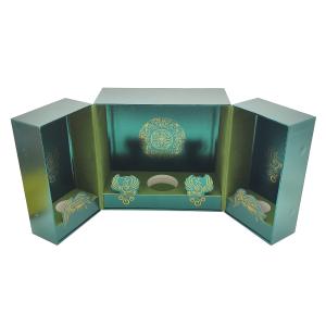 China Double Door Cosmetics Paper Perfume Packaging Box Custom For Skin Care Products wholesale