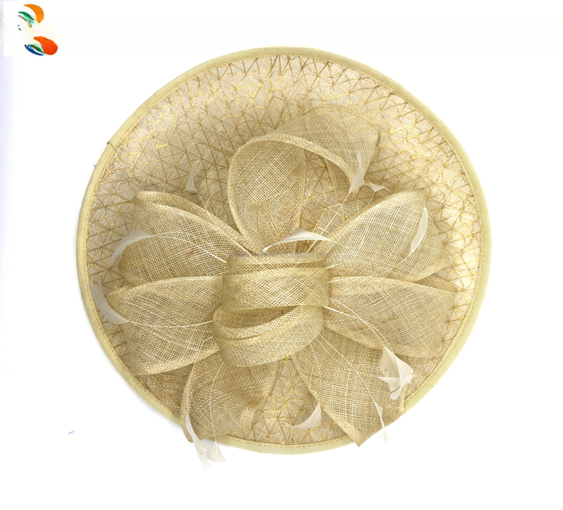Sinamay Feather Fascinator The Perfect Addition to Your Party Decoration
