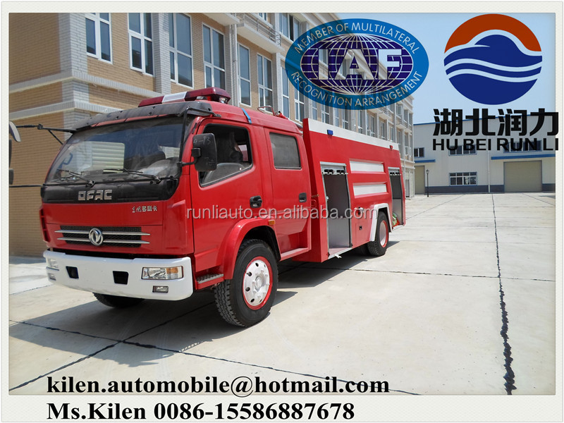 Double Cabin Fire Service Vehicle Euro 3 small fire truck Dongfeng 4x2