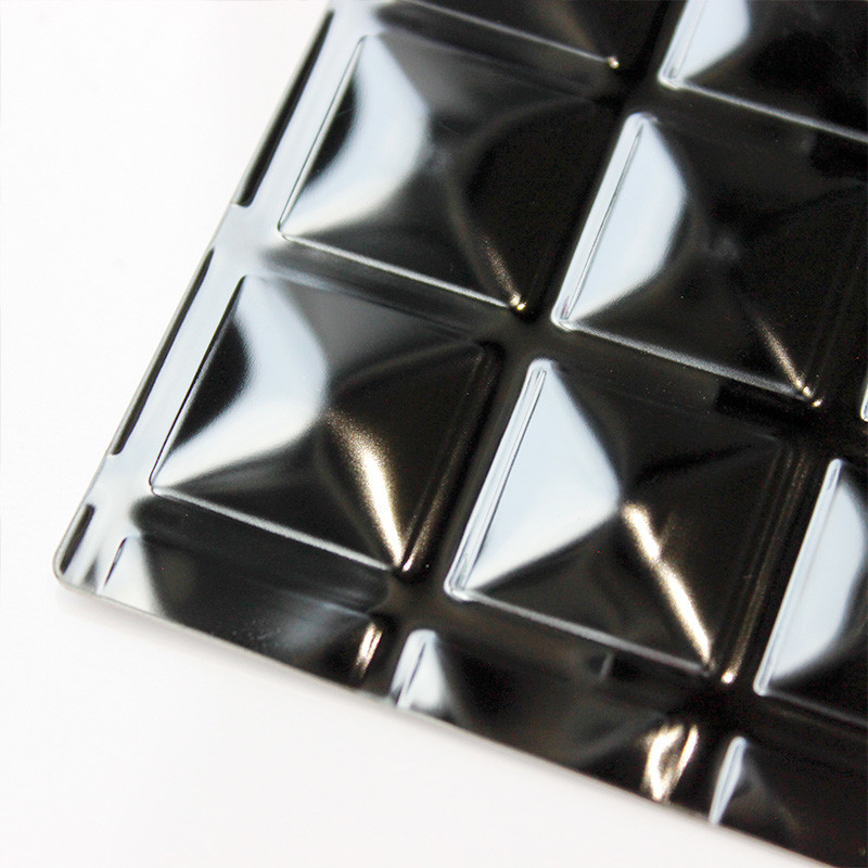 Decorative Metal Materials Stamping Finish 304 316 PVD Black Color Diamond Embossed Stainless Steel Sheet