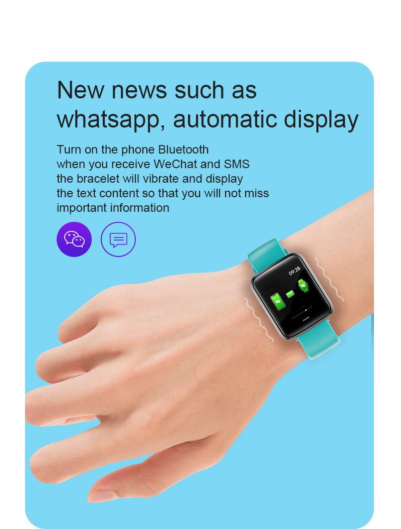 1.3inch Sport Touchscreen Smartwatch Reloj Inteligent SLIDER Square Dial