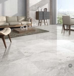 China Breccia Stone Bathroom 24x48 Size Porcelain Tile Marble Look Matt Finish Light Grey Color wholesale
