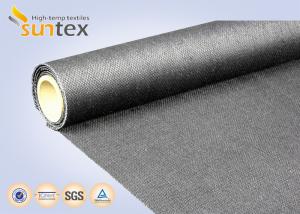 China Fireproof Blanket 29OZ Graphite Coated High Temperature Fabrics Plain Pattern wholesale
