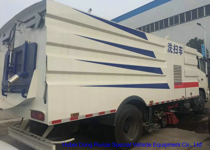 Kingrun Broom Road Sweeper Truck With Brushes And High Pressure Water 8CBM
