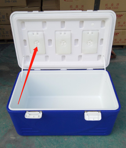 Blue 110L Volume Insulated Refrigerating Freezing Cooler Box Virgin HDPE PU Foam