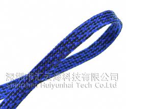 China Blue Wear Resistant Heat Shield Wire Loom , Cotton High Temp Wire Wrap wholesale