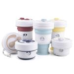 550ml 18oz Collapsible Silicone Coffee Cup Silicone Household Products White