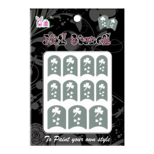 China The leaves and hearts Nail Art Stencils , Printing nail stickers wholesale