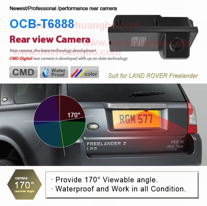 Ouchuangb car night waterproof rear camera for Land Rover Freelander PAL /NTSC Video output OCB-T6888