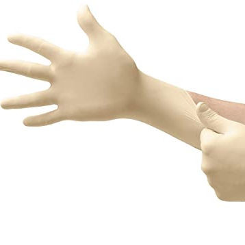 Quality Light Yellow Powder Free Disposable Latex Examination Gloves 4g 5g for sale
