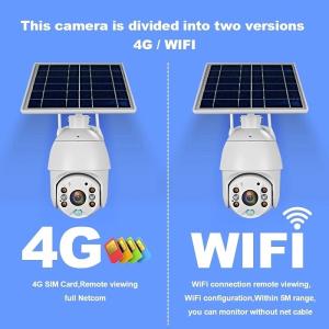 China 4G CCTV Solar Powerd Camera Wireless Pan Tilt Outdoor Dome Camera wholesale