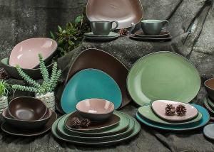 China EU Two Tone Color Dinnerware Set 20Pc For Restaurant Banquet wholesale