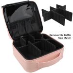 Women PU Makeup Storage Bag With Adjustable Dividers