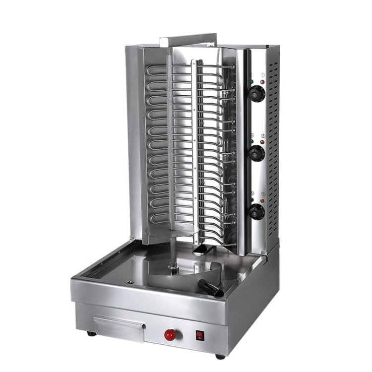 3 Burners Automatic Chicken Doner Kebab Shawarma Grill Equipment Machine with Broilers