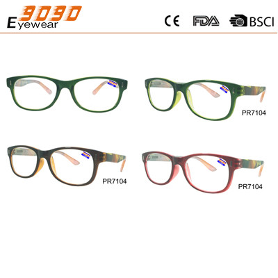 2017 new design reading glasses ,made of PC frame,suitable for women and men