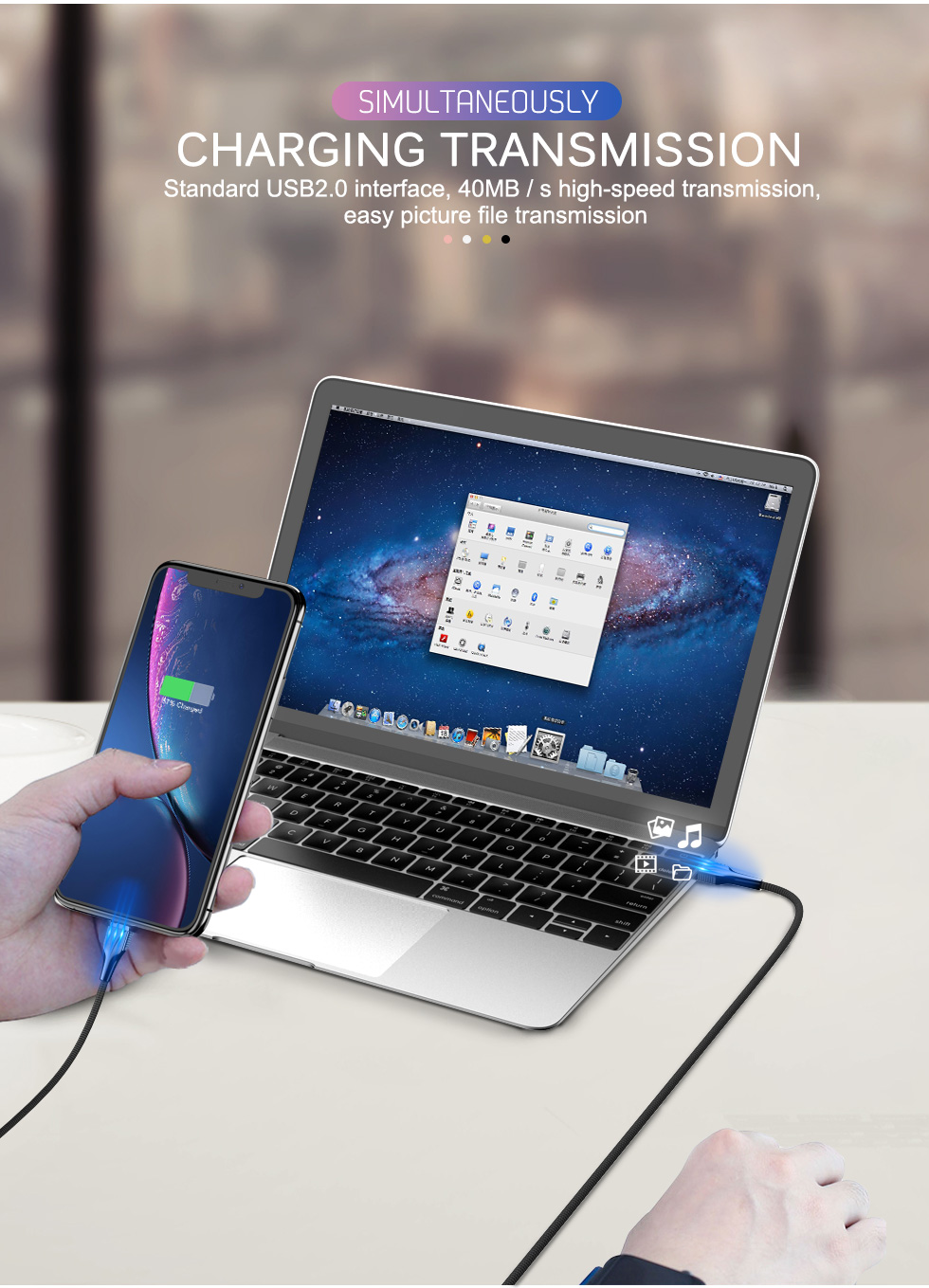 1m 2m USB Data Transfer Cables Type C Micro Lightning 3A ISO9001 For Iphone 12 Pro Max