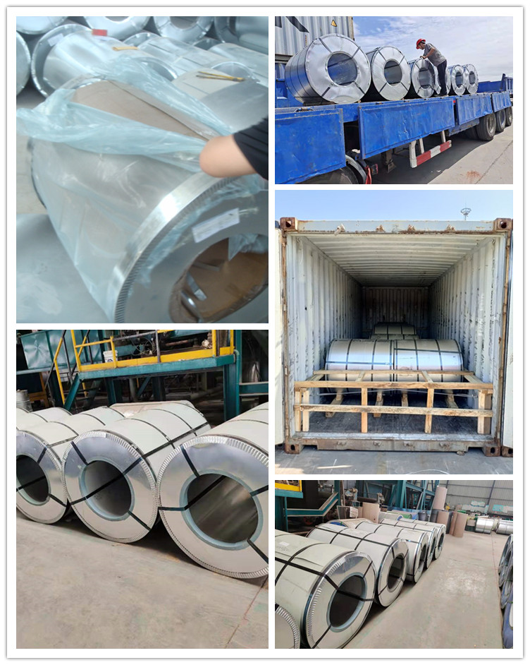 Z81-Z120 Coating Steel Coil for Big Spangle Galvanized ASTM A653 GL Zinc Coated Metal Sheet Roll Strips in Coils and Strips