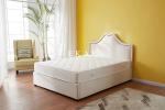 Simple Design Upholstery Headboard Wooden Kingsize Modern Bed